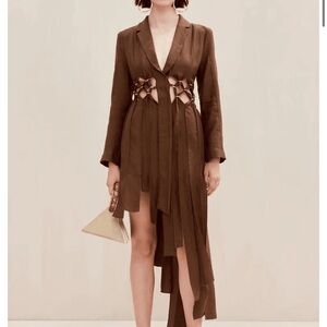 Cult Gaia Elana Asymmetrical Midi Dress